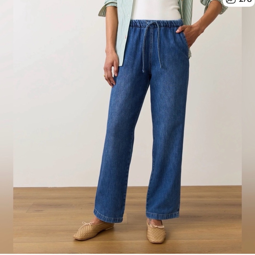 Marine Layer Indigo Wide Leg Jeans